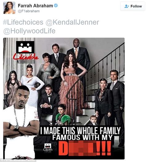Farrah Abraham Slams Kardashians On Twitter After Kendall Jenner Disses Her Daily Mail Online