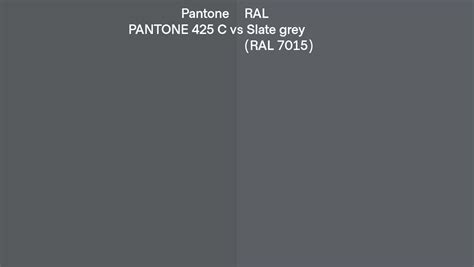 Pantone C Vs Ral Slate Grey Ral Side By Side Comparison