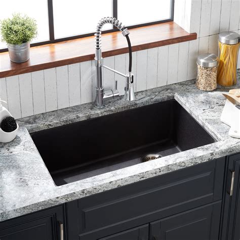 33 Totten Granite Composite Undermount Kitchen Sink Black Kitchen