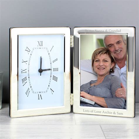 personalised clock  frame gift  sassy bloom    tv