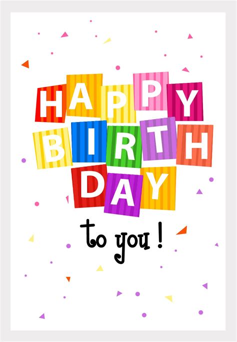 Happy Birthday Card Printable Free