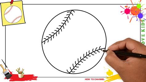 How To Draw Baseball Step Drawings Baseball Draw Museprintables Learn
