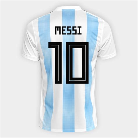 Camisa Seleção Argentina Home 2018 N° 10 Messi Torcedor Adidas