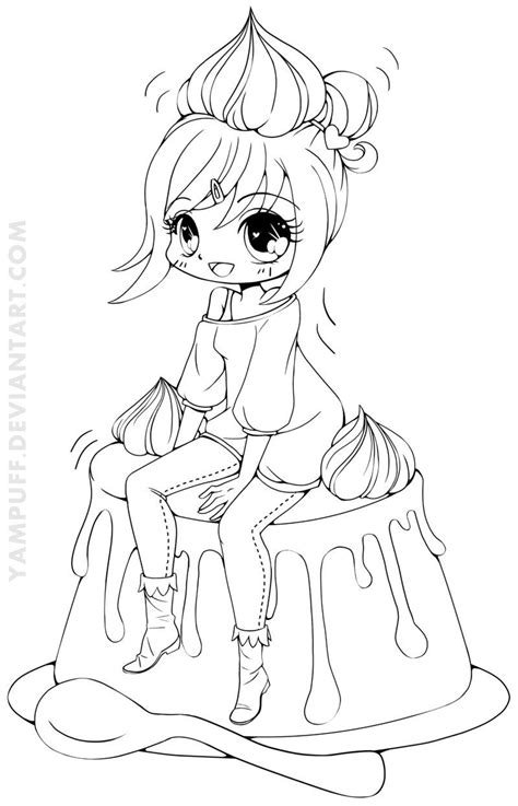 Creme Caramel Chiharu Lineart By Yampuff On Deviantart With Images
