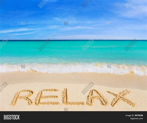 Word Relax On Beach Image And Photo Free Trial Bigstock
