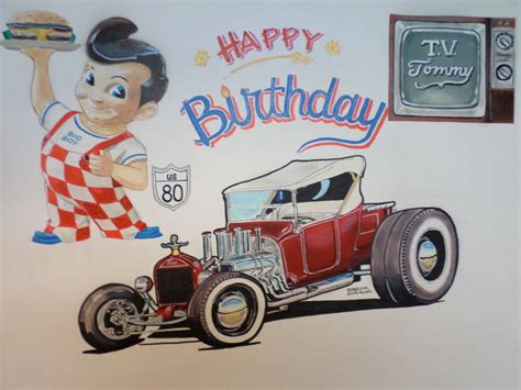 A Birthday Card I Painted For Drag Racing Legend Tv Tommy Ivo