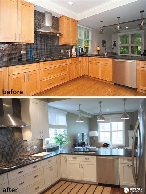 Free shipping and free design consultations available. Kitchen Update - Oak to White kitchen cabinets and updated ...