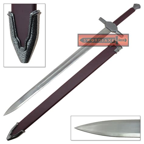 legend of zelda ordon sword steel twilight princess replica longsword wood scabbard yh 02