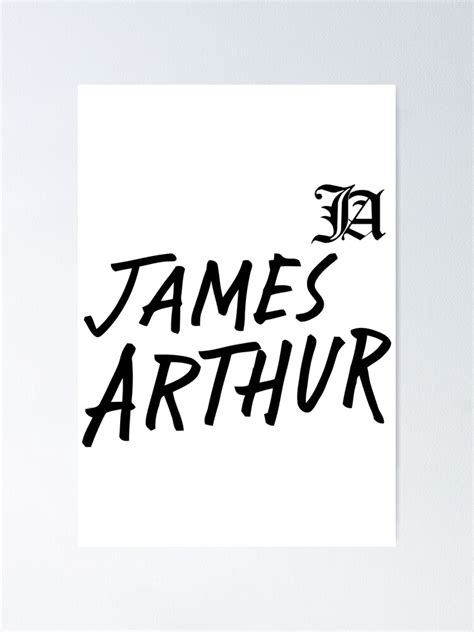 James Arthur Merch James Arthur Logo Poster Von SemiKiya Redbubble