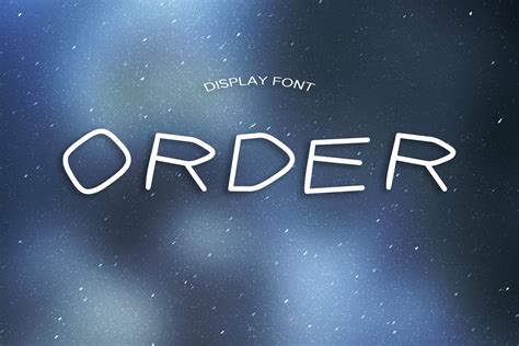 Order Font Unique Display Contemporary Design Style Cool Fonts