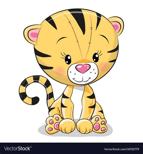 Collection of cartoon pictures of tigers (46). Cute cartoon tiger Royalty Free Vector Image - VectorStock