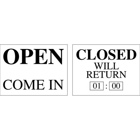 Open And Closed Signs Free Svg
