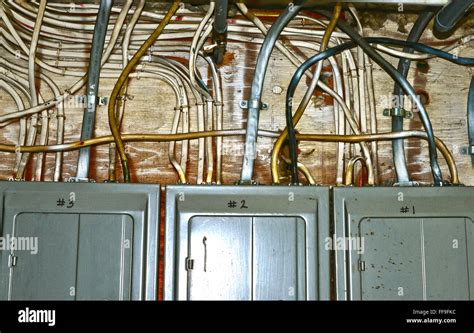 Electrical Wiring And Power Boxes Stock Photo Alamy
