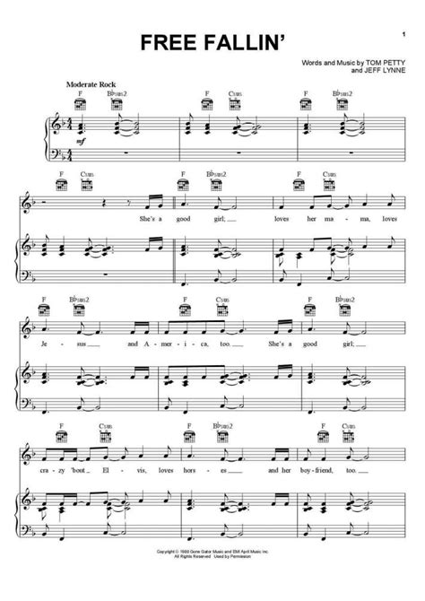 I've been working hard to offer you a collection of popular and classical printable piano sheet music for beginners. Free Fallin' Piano Sheet Music | OnlinePianist