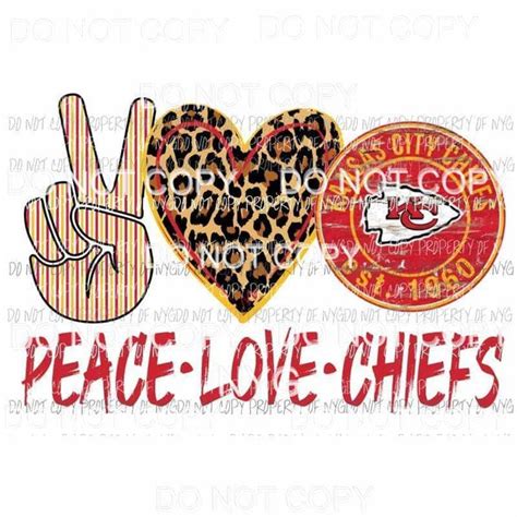 Martodesigns Peace Love Chiefs 1 Leopard Kc Kansas City
