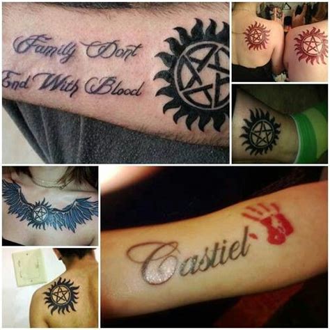 Family don't end with blood, boy. Supernatural fans' Tattoos; Anti-Possession Tattoo ...