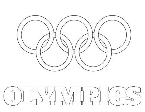Olympic Rings Printable Coloring Pages Sketch Coloring Page