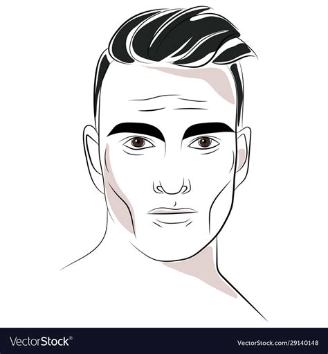 Handsome Man Face Sketch