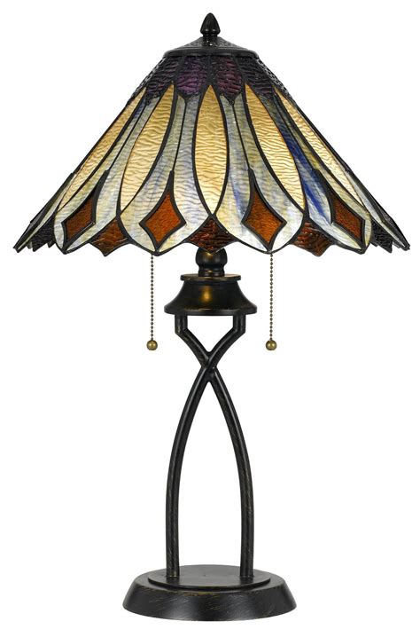 Cal Lighting Tiffany 23 Table Lamp Stained Glass Lamp Shades