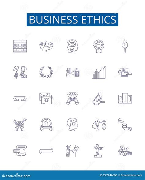 Business Ethics Line Icons Signs Set Design Collection Of Integrity
