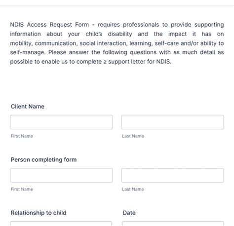 Ndis Support Letter Form Template Jotform