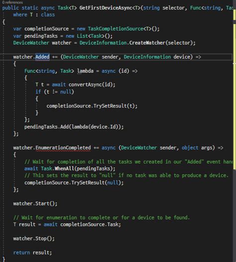 C Why Cant Use Added And Enumerationcompleted Event In Uwp Stack