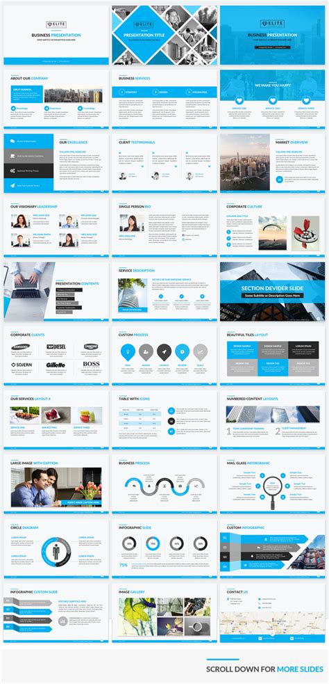 No powerpoint or google slides required. Elite corporate PowerPoint template makes your ...