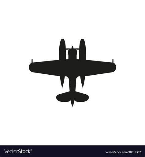 Simple Black Float Plane Icon On White Background Vector Image