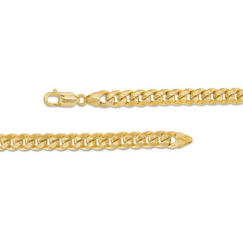 Mens 76mm Cuban Curb Chain Necklace In Hollow 10k Gold 22 Zales