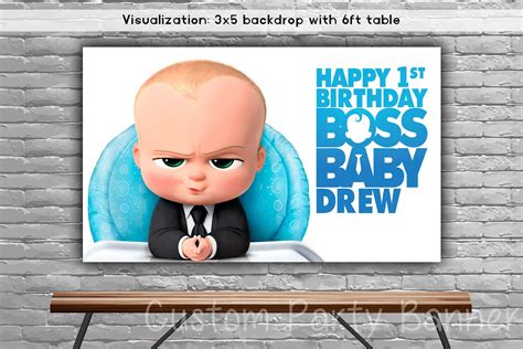 Boss Baby Birthday Backdrop