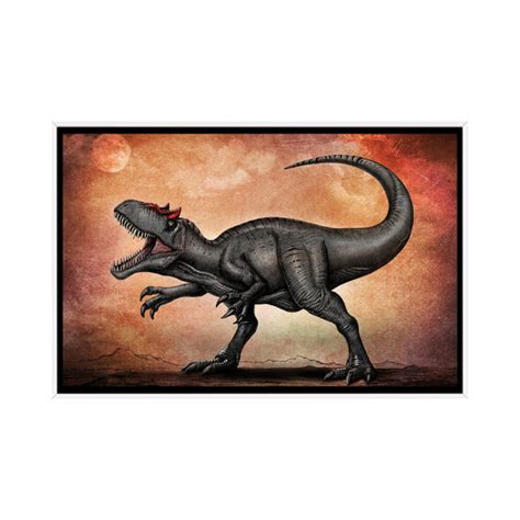 Maturi Allosaurus Dinosaur By Aram Papazyan Painting On Canvas