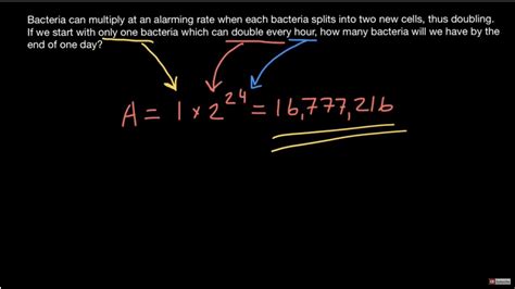 How To Calculate Exponential Growth Of Bacteria Youtube