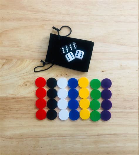Ludi Board Ludo Board Game Counters Dice And Pouch Etsy Uk