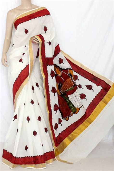 Buy Kerala Cotton Sarees Online Pure Kerala Cotton Sarees Trendy