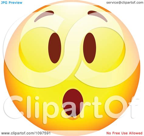 Clipart Surprised Yellow Cartoon Smiley Emoticon Face 1 Royalty Free