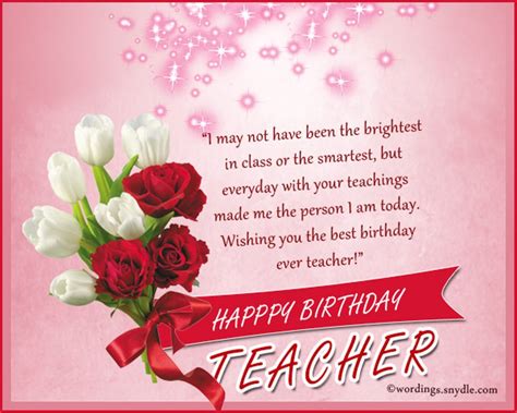 Birthday Wishes To Teacher Wishes Greetings Pictures Wish Guy