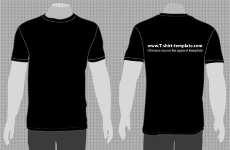Black Shirt Front And Back Model Mockup