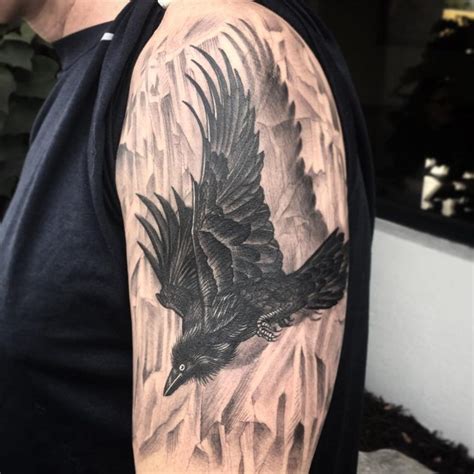 75 Best Raven Tattoo Designs And All Meanings 2019