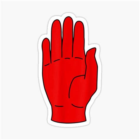 Red Hand Of Ulster Northern Ireland Sticker For Sale By Bettysexton
