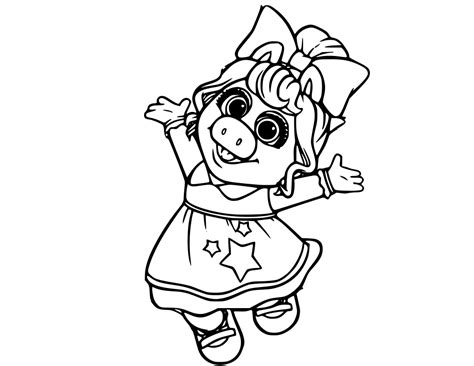 Together, friends have fun, play and take incredible travel. Miss Piggy Disney Muppet Babies Coloring Page | Siluetas