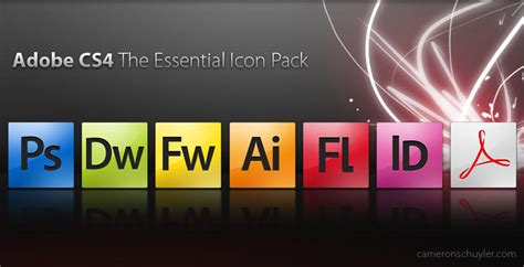 Adobe Cs4 Icon Pack Essentials By Cameron Schuyler On Deviantart