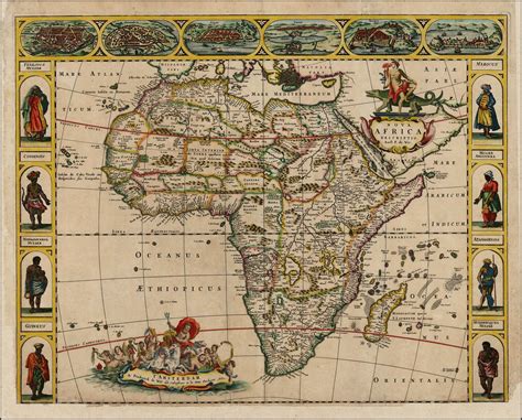 Old Map Of Africa Africa Map Digital Map Print Vintage Map Etsy In
