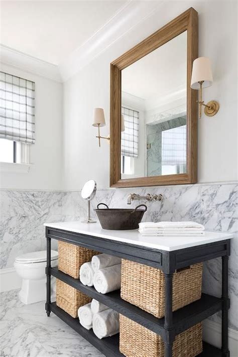 Or a marble topped one, to be more specific. A Restoration Hardware Weathered Oak Single Extra-Wide ...