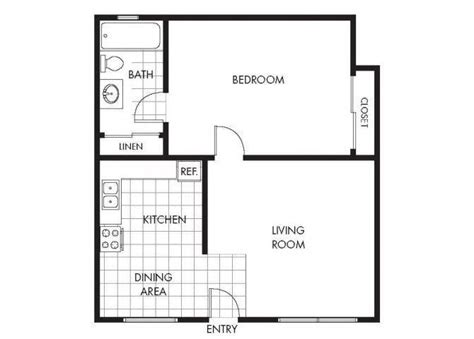 16 Floor Plan 1 Bedroom 1 Bath