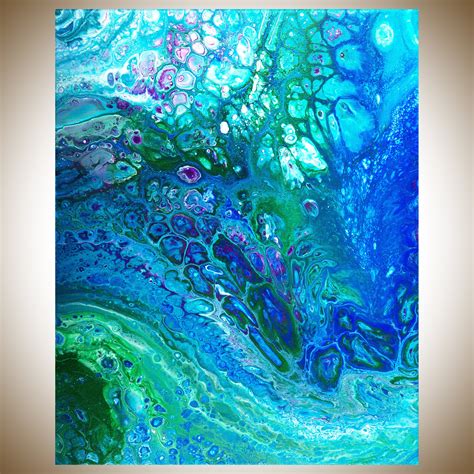 Blue Green Abstract Art