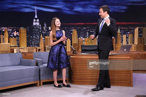 Actress Mackenzie Foy During An Interview With Host Jimmy Fallon On
