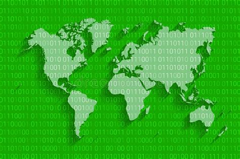 De Lijnaanval Van Cyber Van De Wereldkaart Door Achtergrond Van Het