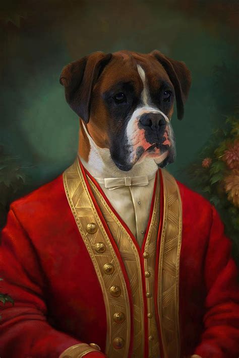 Custom Historical Pet Portrait Framed Canvas Personalized Etsy Pet