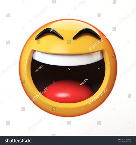 Lol Emoji Isolated On White Background Stock Illustration 721634536