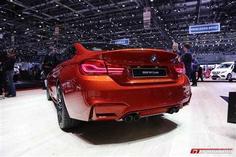 The limited edition bmw m4 gts is a stripped out track car with a lightweight titanium exhaust, adaptive led headlights, carbon ceramic brakes, a water injection tank and adjustable front splitter, while inside gets racing harnesses, bucket seats, alcantara and leather interior, a roll cage and a fire. Geneva 2017: BMW M4 Facelift - GTspirit